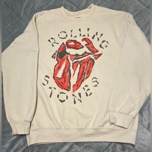 The Rolling Stones HACKNEY DIAMONDS SAND Sweatshirt, Size M, EUC